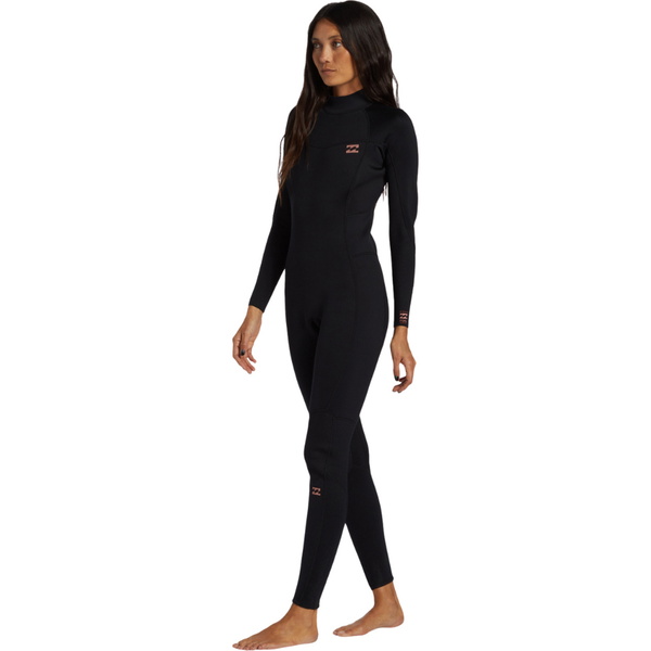 2025 Billabong Womens Foil 3/2mm Back Zip GBS Wetsuit ABJW100184 - Black